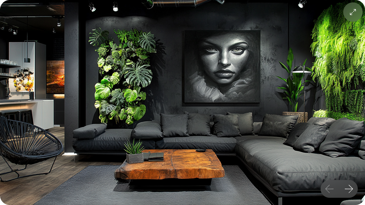 create a stylish green wall