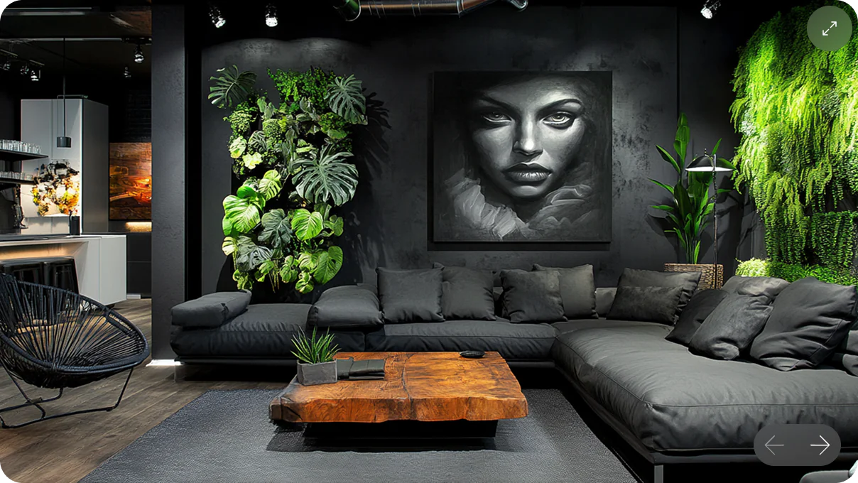 create a stylish green wall